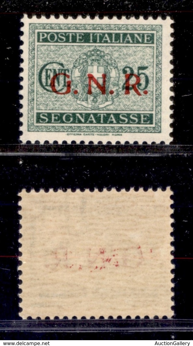 REPUBBLICA SOCIALE - GNR VERONA - 1944 - Segnatasse - 25 Cent (50) - Gomma Integra (87) - Andere & Zonder Classificatie