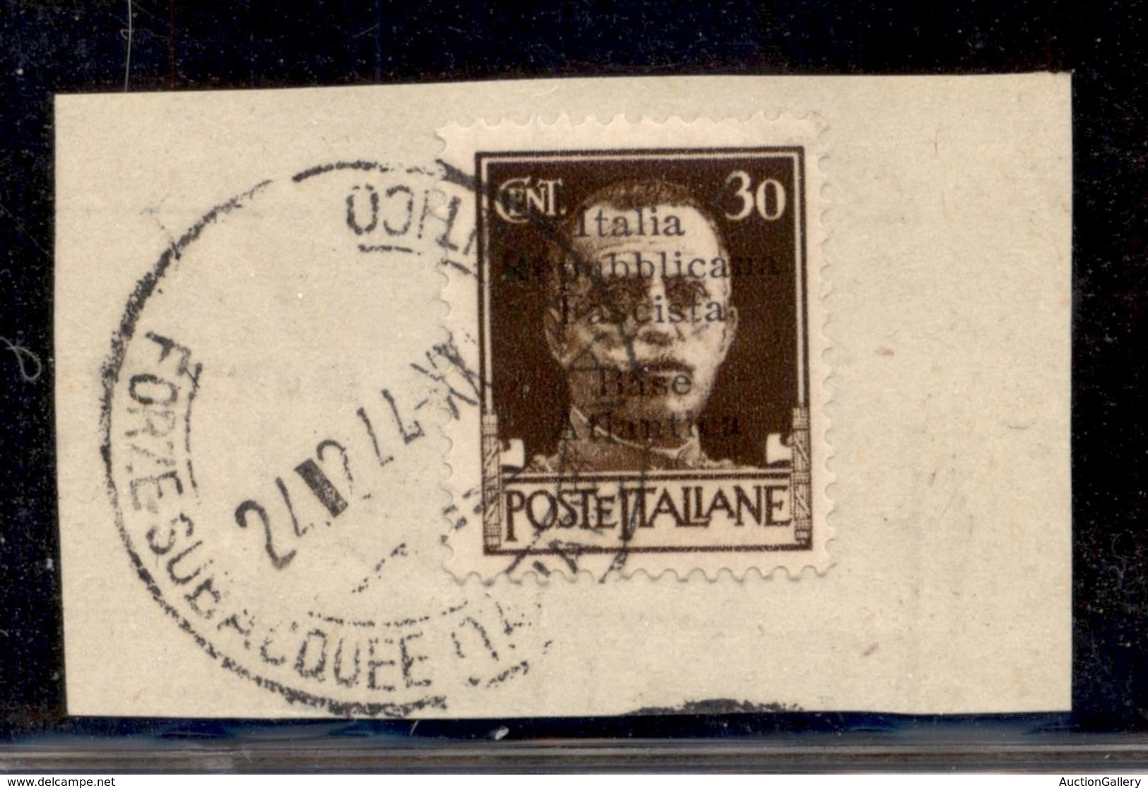 LOCALI - BASE ATLANTICA - 1943 - 30 Cent (10) Usato Su Frammento - I Di Italia Diverso - Non Catalogato - Autres & Non Classés