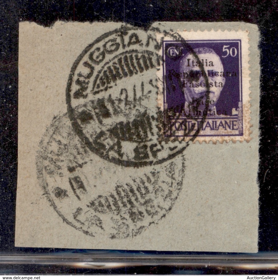 LOCALI - BASE ATLANTICA - 1943 - 50 Cent (11) Usata Su Frammento A Muggiano - Andere & Zonder Classificatie