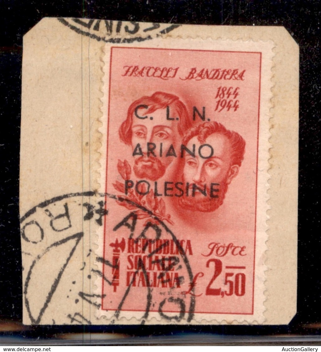 LOCALI - ARIANO POLESINE - 1945 - 2,50 Lire Bandiera (Errani 46) Usato Su Frammento - Sonstige & Ohne Zuordnung
