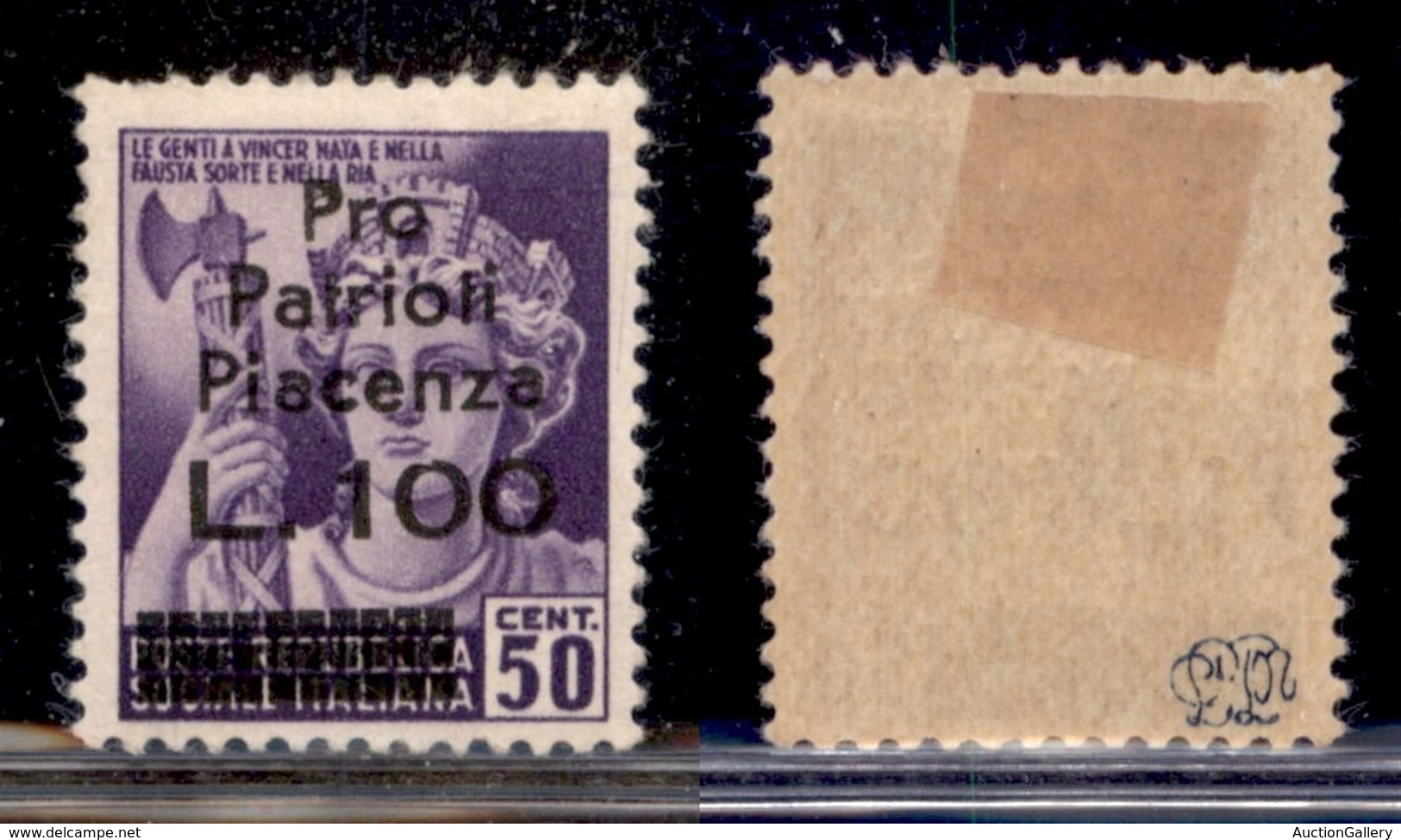 LOCALI - PIACENZA - 1945 - 100 Lire Su 50 Cent (Errani 98) - Gomma Originale - Otros & Sin Clasificación