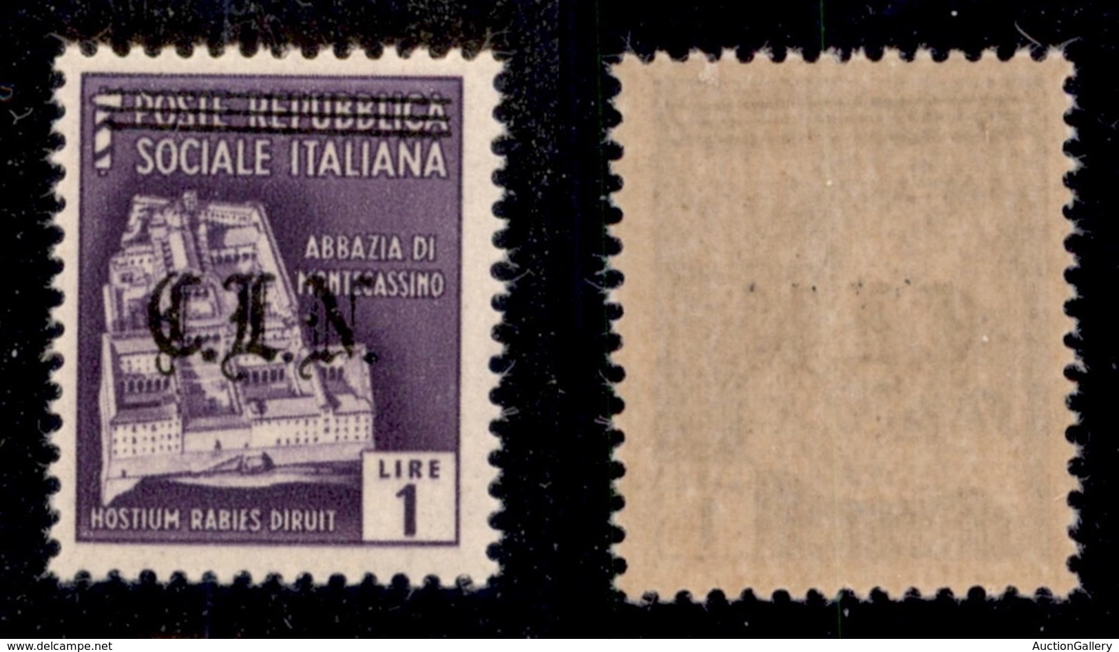 LOCALI - TORINO - 1945 - 1 Lira (Unificato 11A) Con Soprastampa In Nero - Gomma Integra - Cert. AG - Other & Unclassified