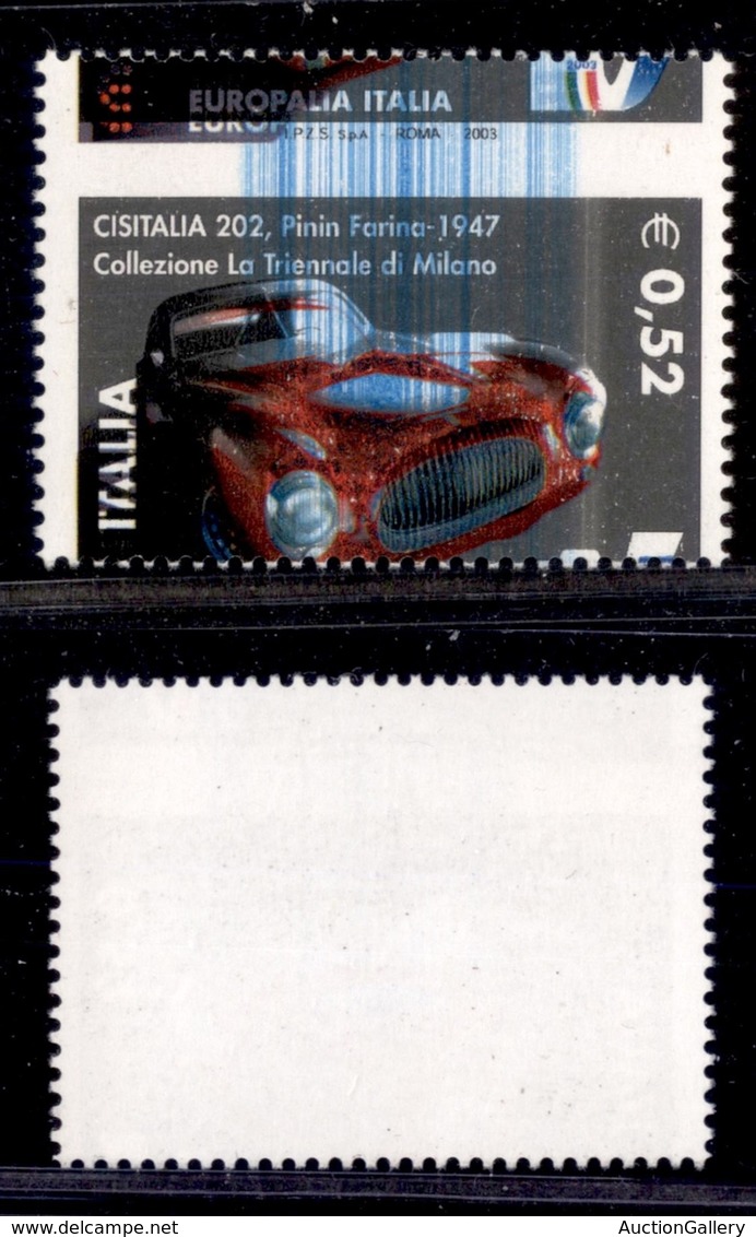 REPUBBLICA - 2003 - 52 Cent Cisitalia (2707) - Colori E Dentellatura Spostati - Gomma Integra - Andere & Zonder Classificatie