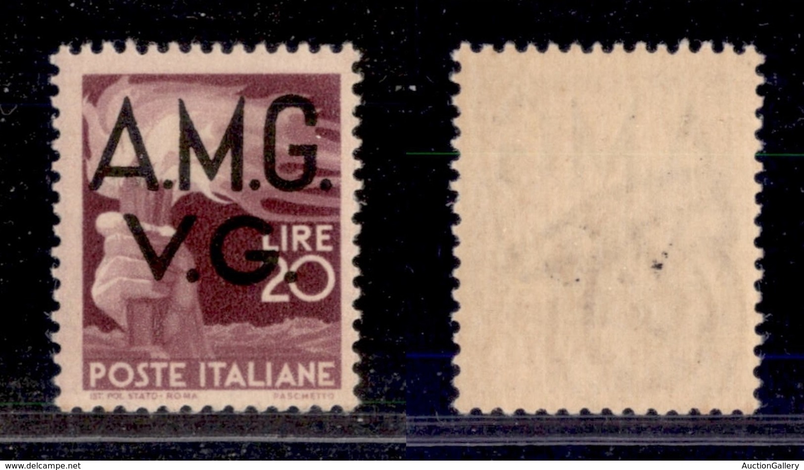 AMGVG - TRIESTE - LITORALE - AMGVG - Trieste - 1947 - 20 Lire Democratica (18) - Gomma Integra - Andere & Zonder Classificatie