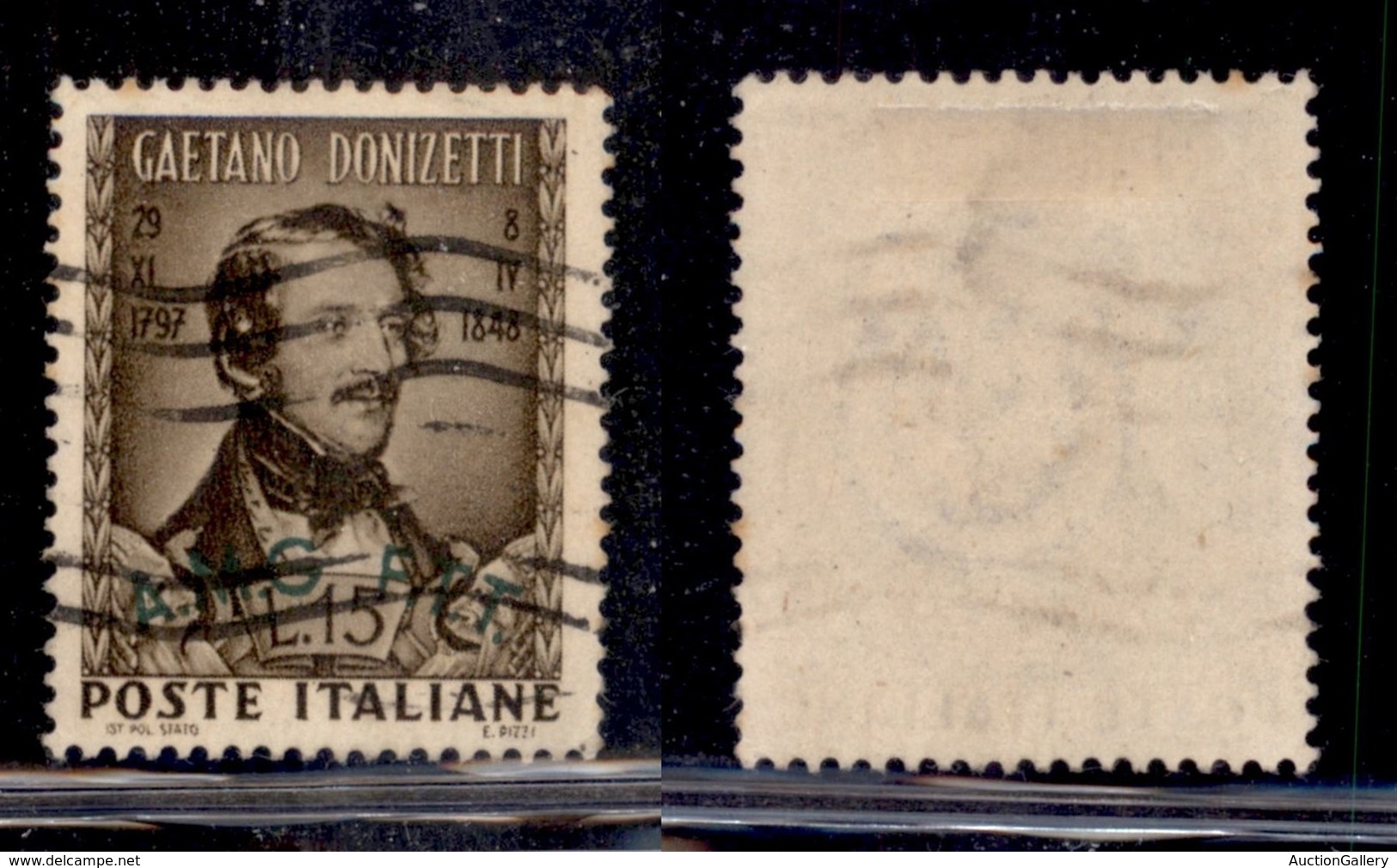 AMGVG - TRIESTE - LITORALE - TRIESTE A - 1948 - 15 Cent Donizetti (34b) Senza Punto Dopo G - Usato - Andere & Zonder Classificatie