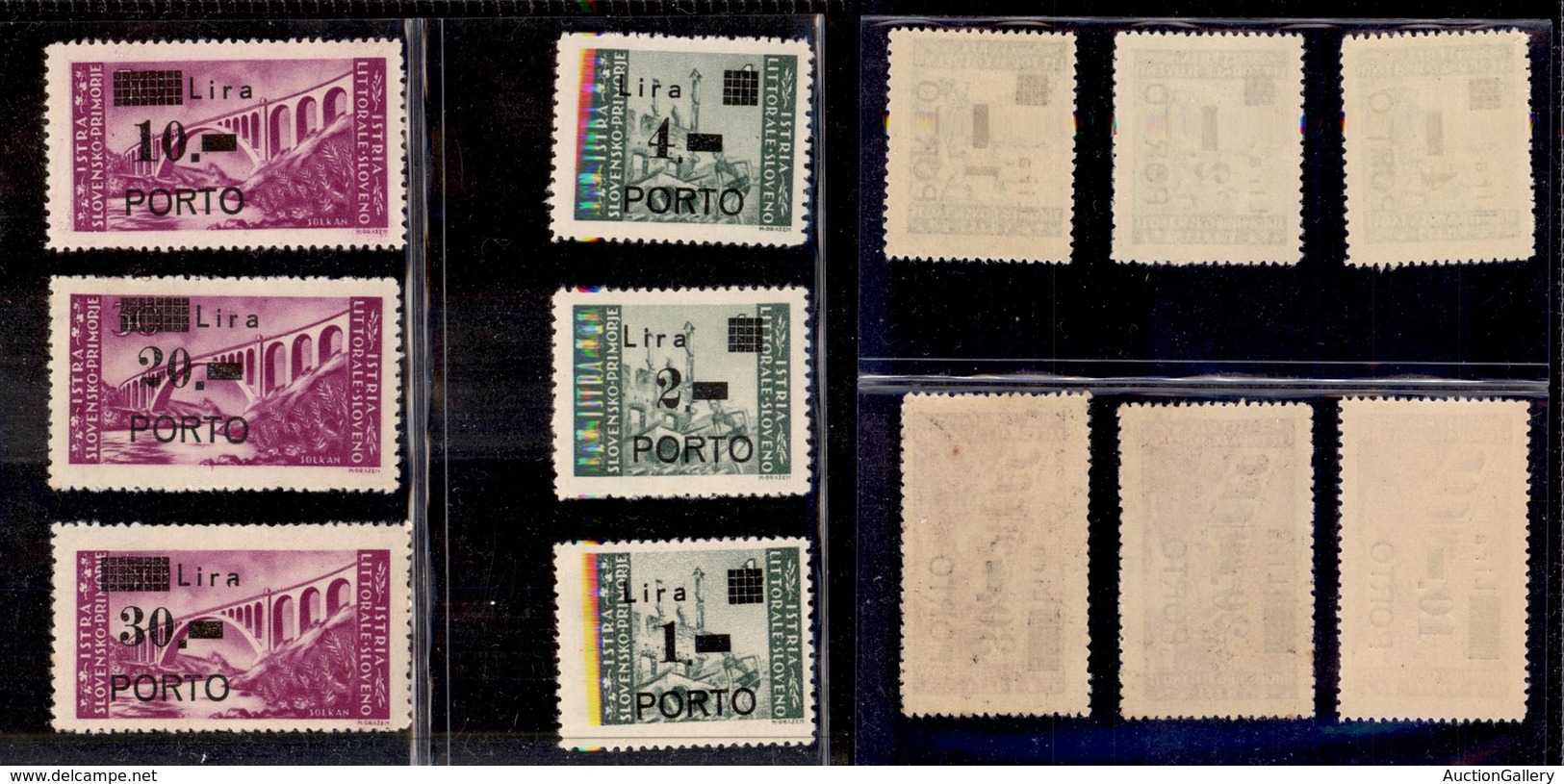 AMGVG - TRIESTE - LITORALE - ISTRIA E LITORALE - 1946 - Segnatasse (8/13) - Serie Completa - Gomma Integra - 2 Lire (9)  - Other & Unclassified