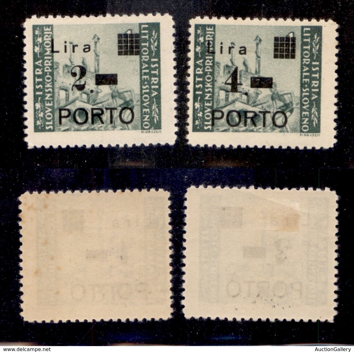 AMGVG - TRIESTE - LITORALE - ISTRIA E LITORALE - 1946 - Segnatasse - Punto Tondo (9a + 10a) - Gomma Originale (40) - Sonstige & Ohne Zuordnung