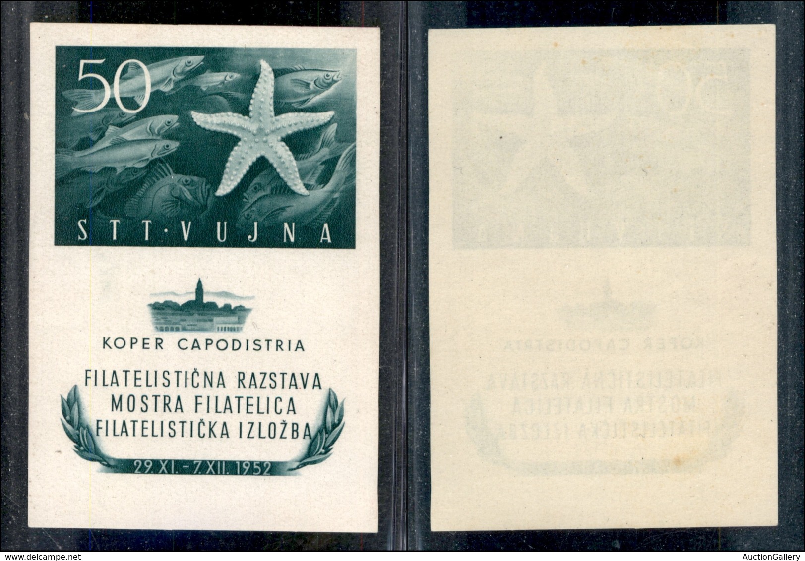 AMGVG - TRIESTE - LITORALE - TRIESTE B - 1952 - Foglietti Mostra Filatelica (3) - Gomma Integra (120) - Sonstige & Ohne Zuordnung