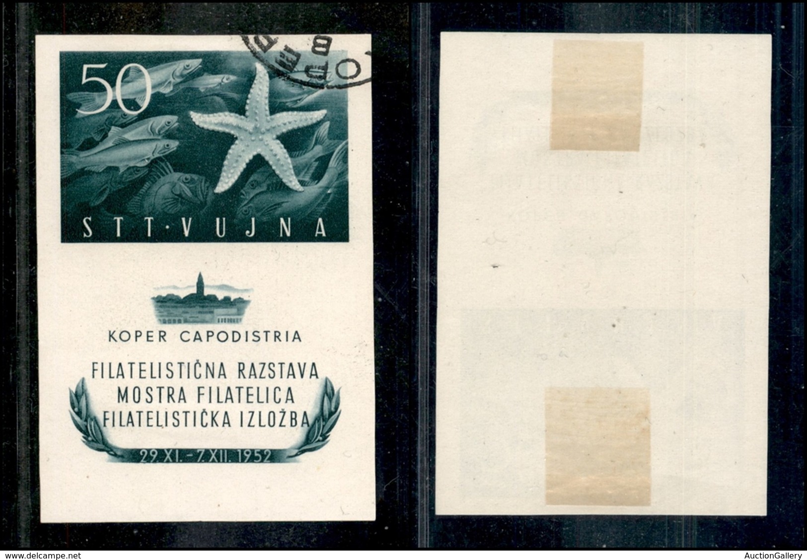 AMGVG - TRIESTE - LITORALE - TRIESTE B - 1952 - Foglietti - Mostra Filatelica (3) Usato (120) - Andere & Zonder Classificatie