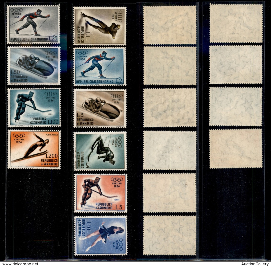 SAN MARINO - 1955 - Olimpiadi (428/436 + Aerea 116) - Serie Completa - Gomma Integra (60) - Sonstige & Ohne Zuordnung
