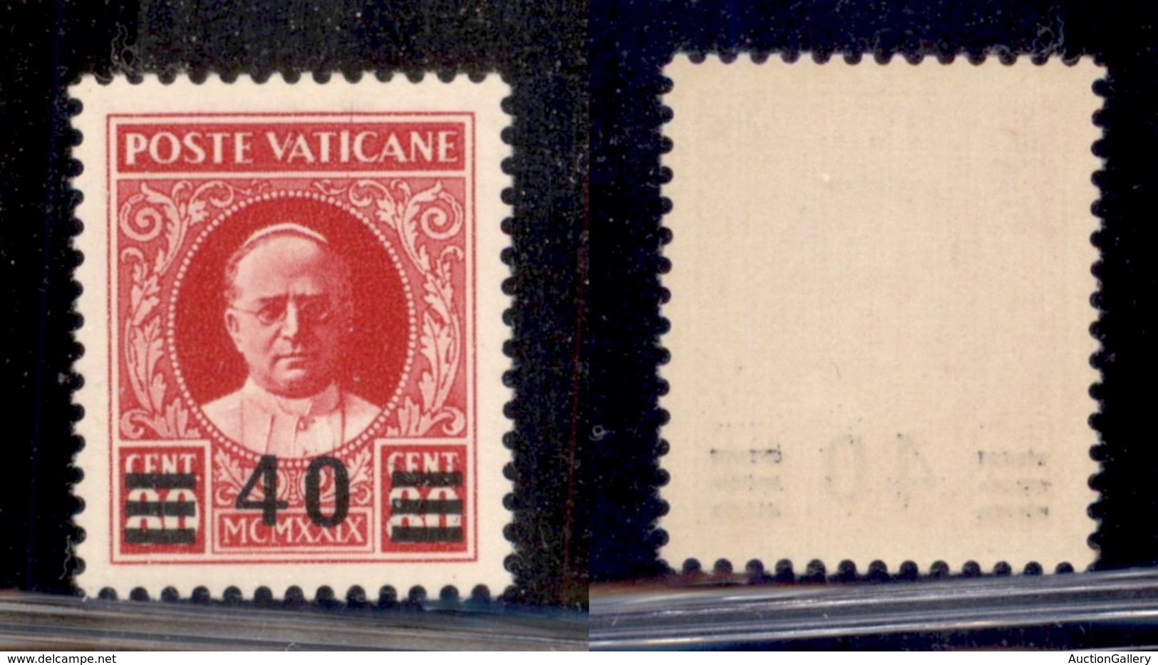 VATICANO - 1934 - Provvisoria - 40 Cent Su 80 Cent (35) - Gomma Integra (120) - Other & Unclassified