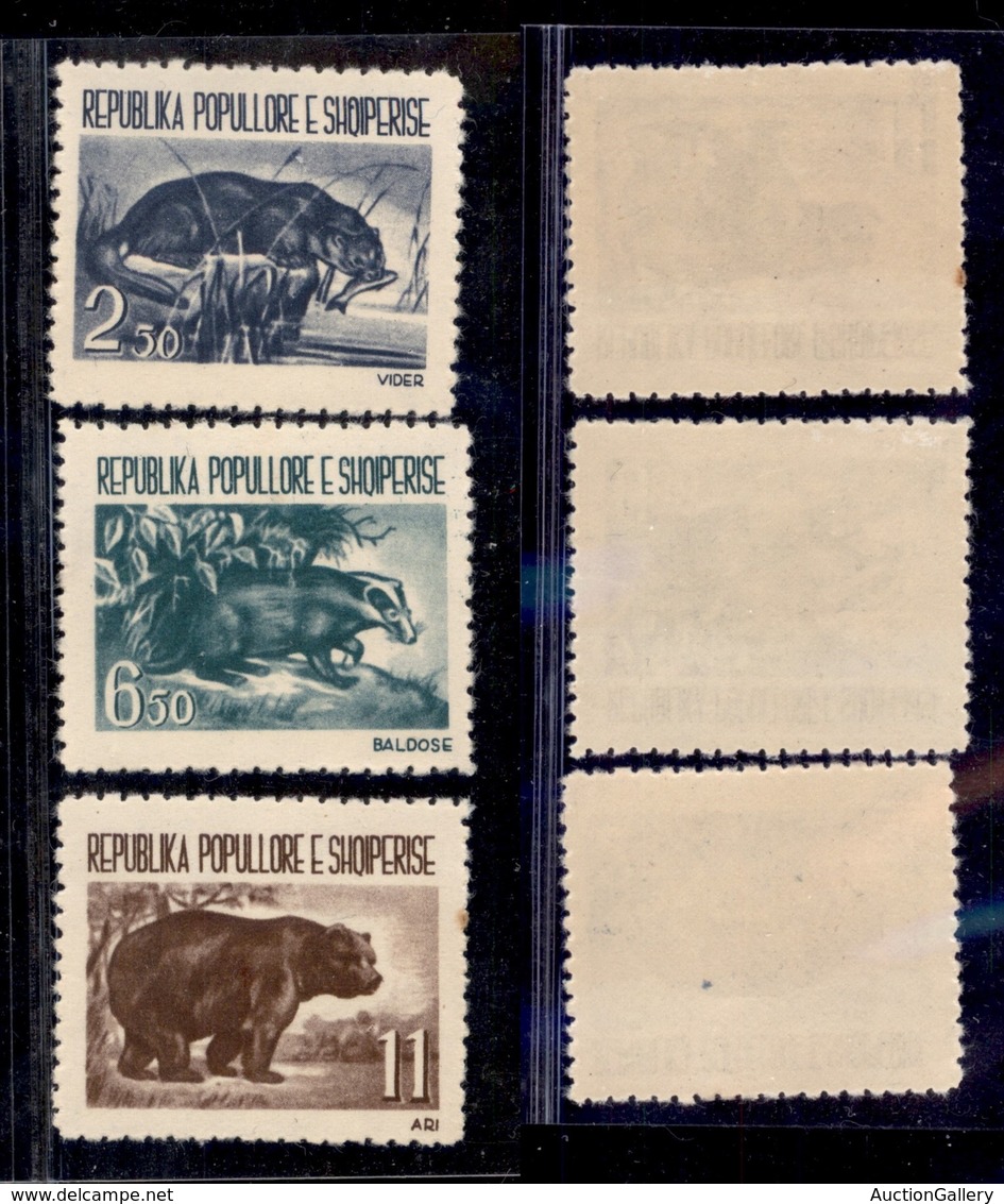 EUROPA - ALBANIA - 1961 - Animali (627/629) - Serie Completa - Gomma Integra - Andere & Zonder Classificatie