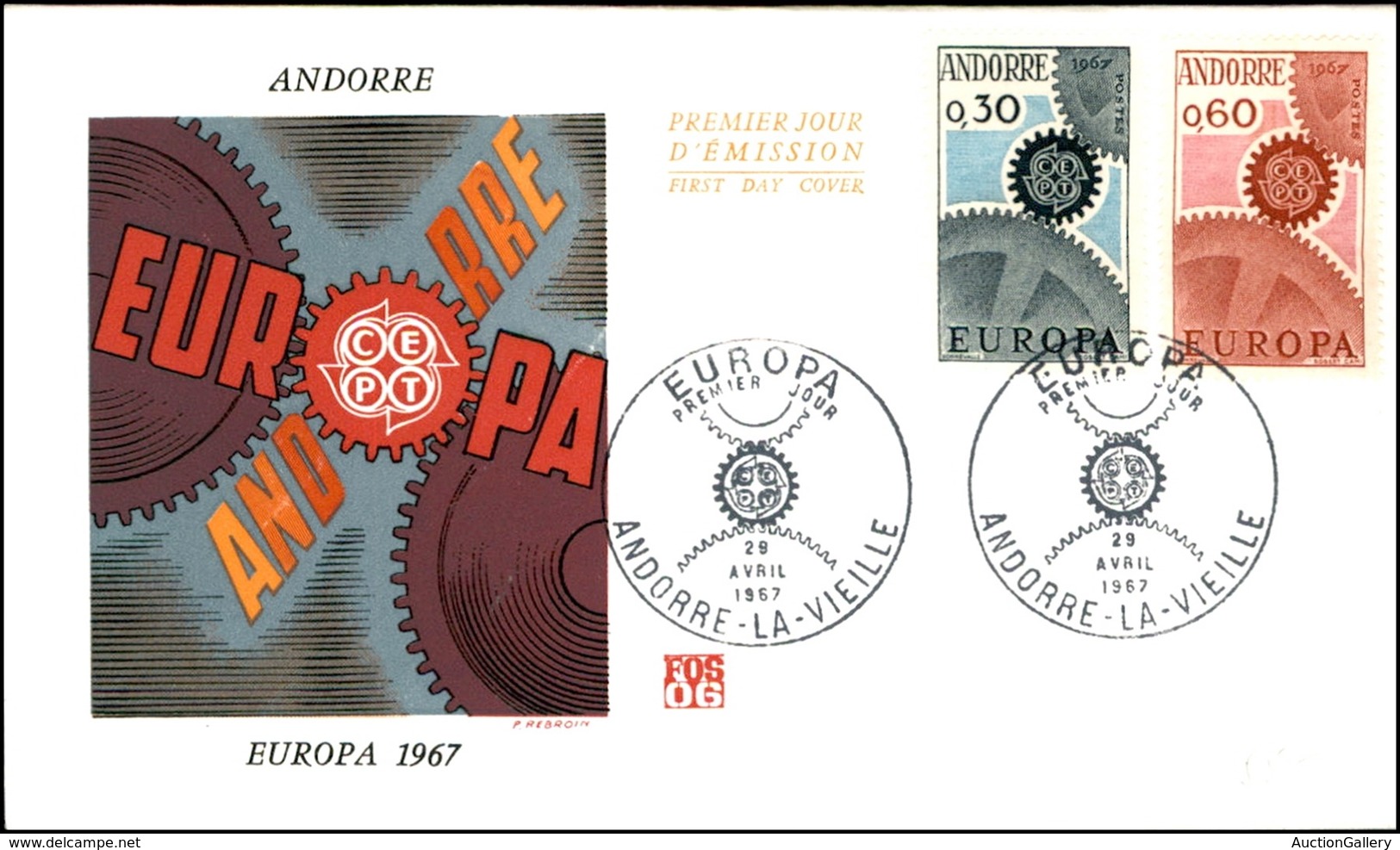 EUROPA - ANDORRA FRANCESE - Europa Cept (199/200) - Serie Completa - FDC 29.4.67 - Sonstige & Ohne Zuordnung