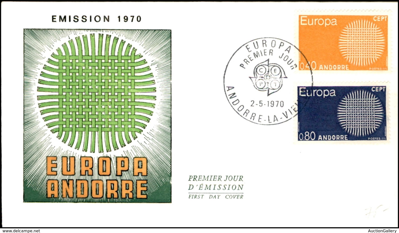 EUROPA - ANDORRA FRANCESE - Europa Cept (222/223) - Serie Completa - FDC 2.5.70 - Autres & Non Classés