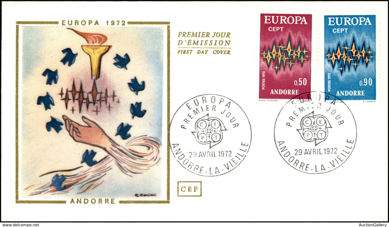 EUROPA - ANDORRA FRANCESE - Europa Cept (238/239) - Serie Completa - FDC 29.4.72 - Sonstige & Ohne Zuordnung