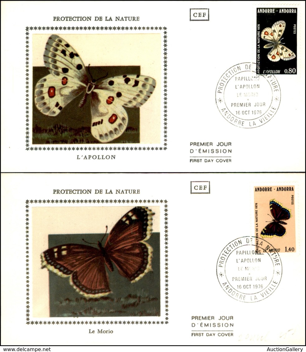 EUROPA - ANDORRA FRANCESE - Protezione Natura (279/280) - Serie Completa - 2 FDC 16.10.76 - Altri & Non Classificati