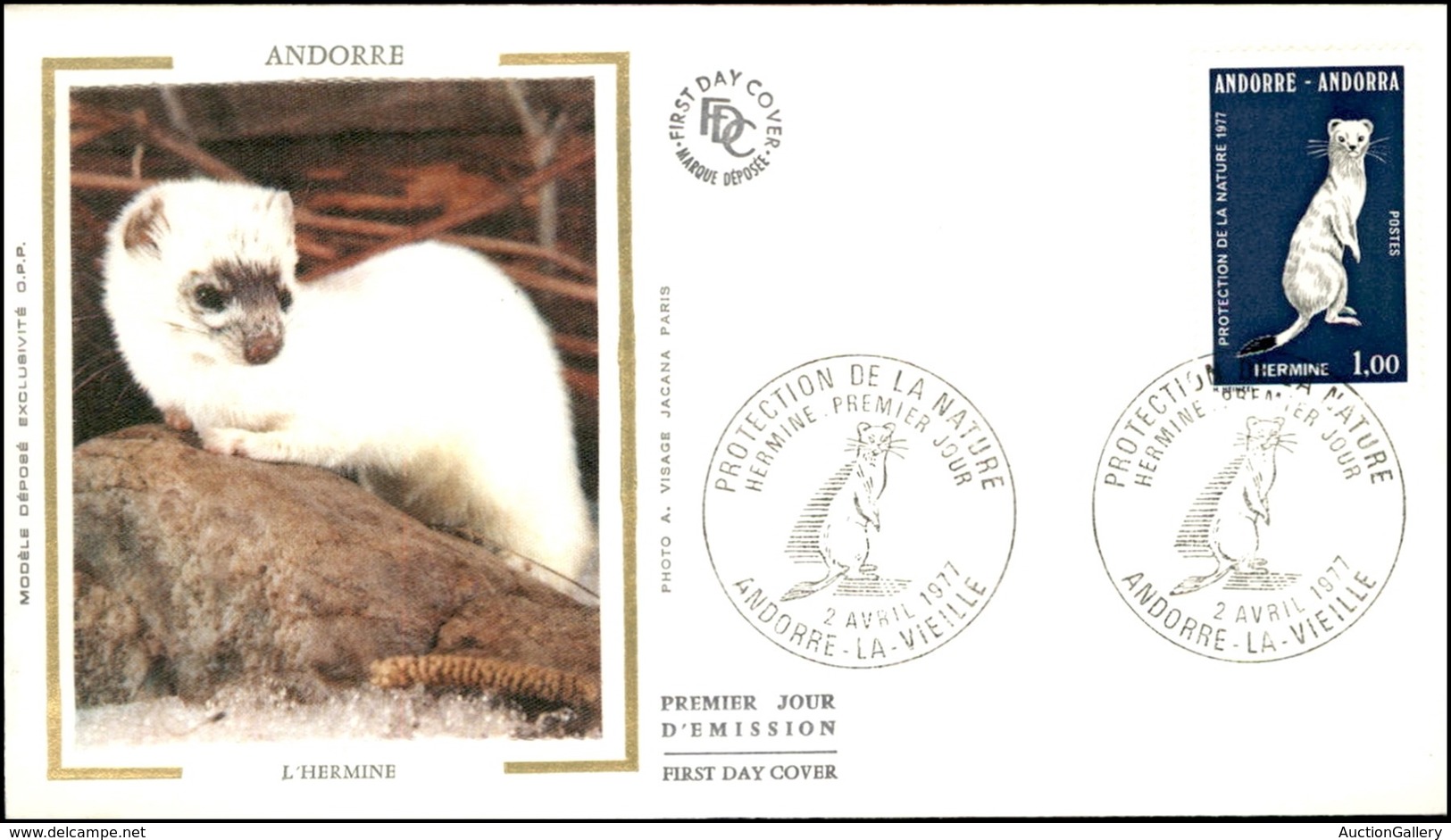 EUROPA - ANDORRA FRANCESE - 1 Fr Protezione Animali (281) - FDC 2.4.77 - Other & Unclassified