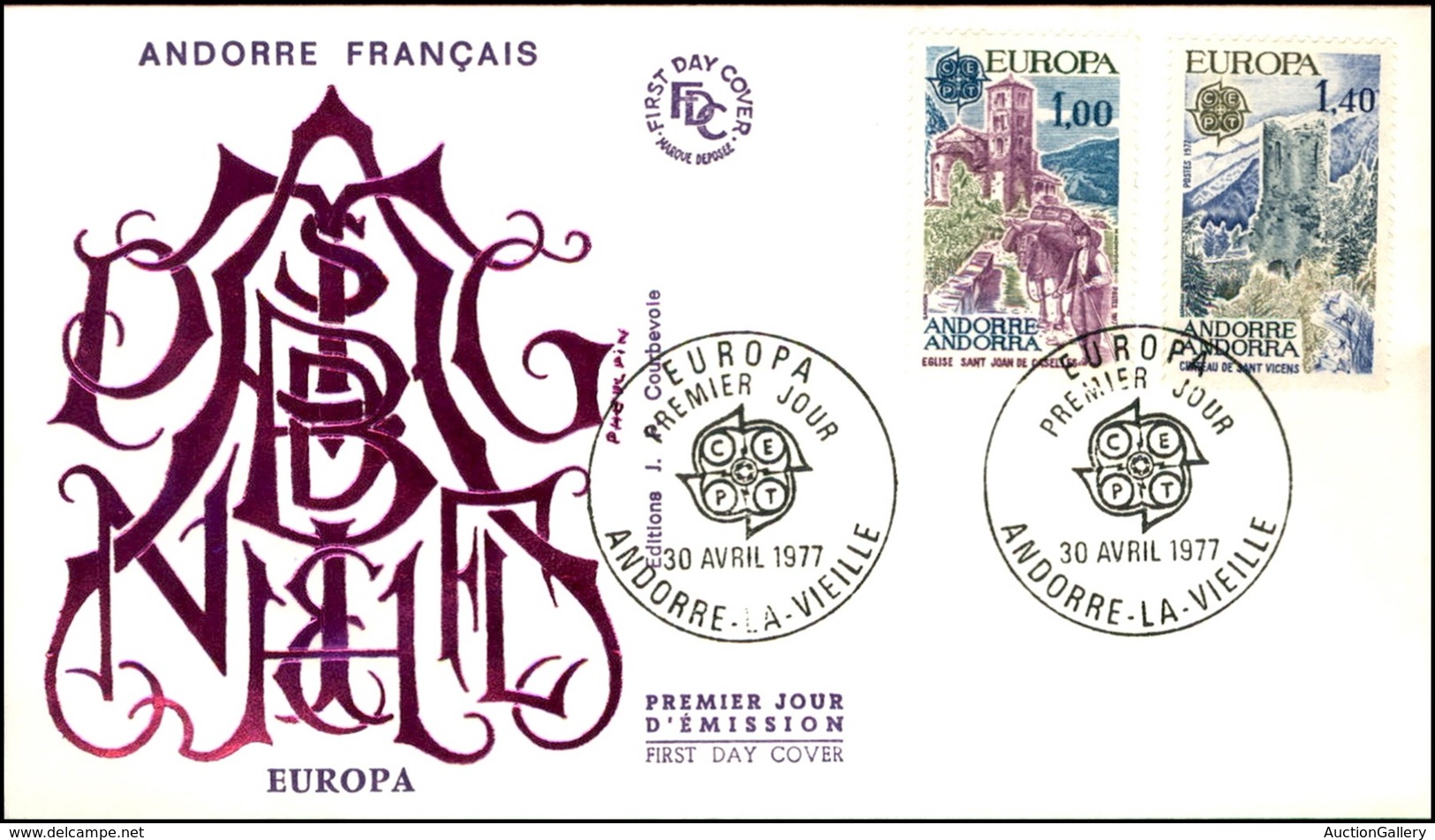 EUROPA - ANDORRA FRANCESE - Europa Cept (282/283) - Serie Completa - FDC 30.4.77 - Andere & Zonder Classificatie