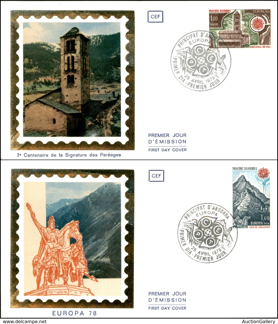 EUROPA - ANDORRA FRANCESE - Europa Cept (290/291) - Serie Completa - 2 FDC 29.4.78 - Autres & Non Classés