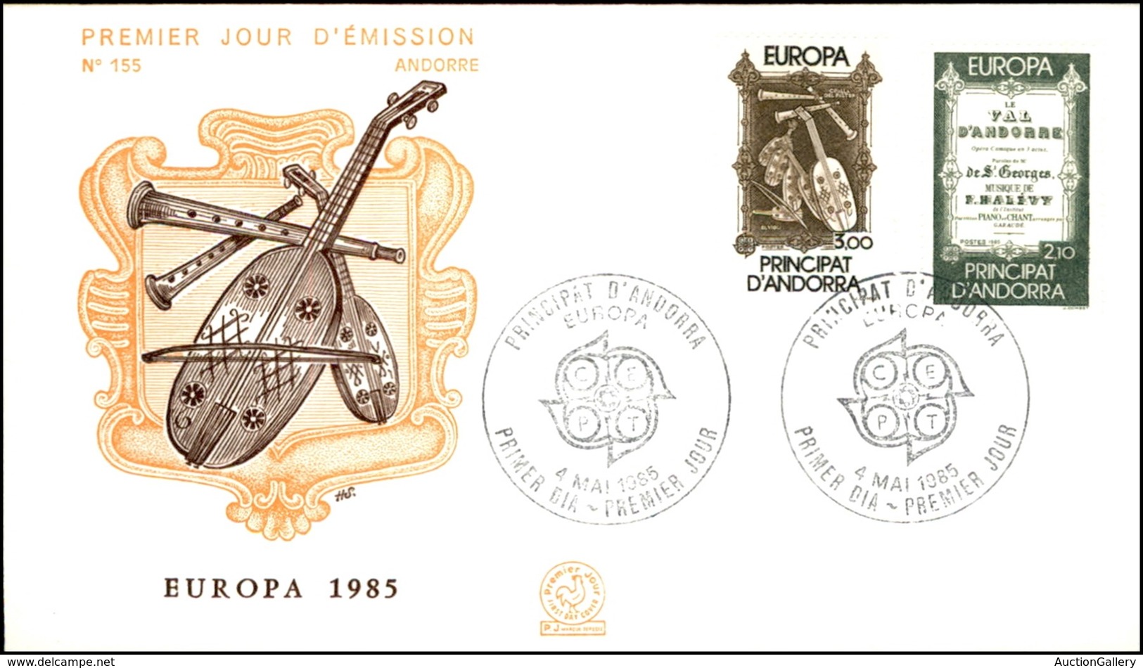 EUROPA - ANDORRA FRANCESE - Europa Cept (360/361) - Serie Completa - FDC 4.5.85 - Other & Unclassified
