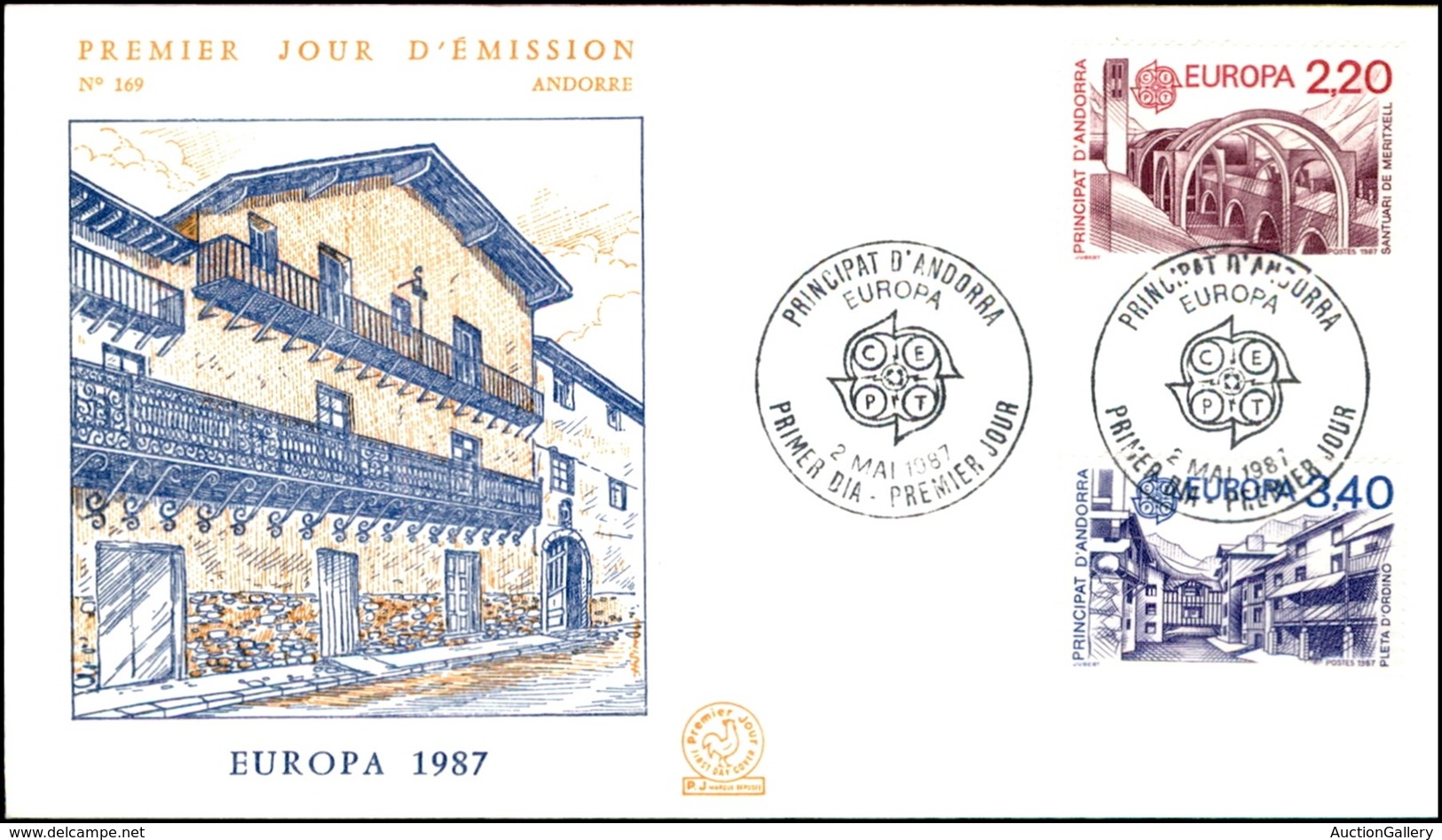 EUROPA - ANDORRA FRANCESE - Europa Cept (379/380) - Serie Completa - FDC 2.5.87 - Andere & Zonder Classificatie