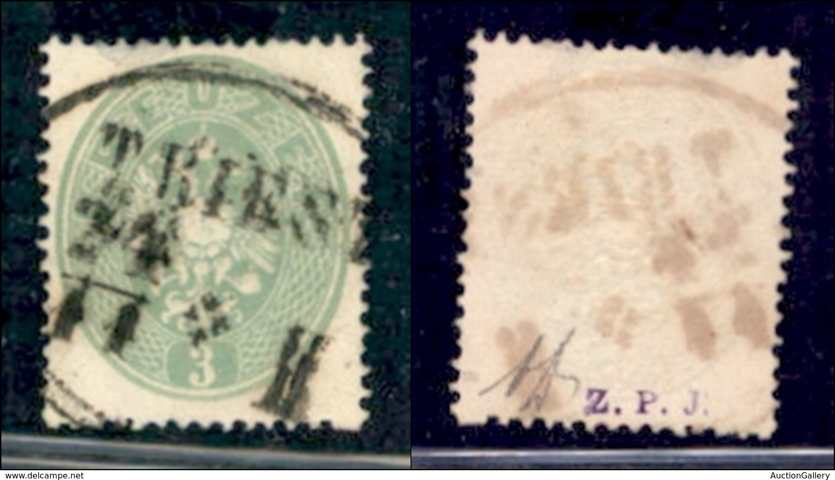 EUROPA - AUSTRIA - 1863 - 3 Kreuzer (25) Usato - Diena (110) - Andere & Zonder Classificatie