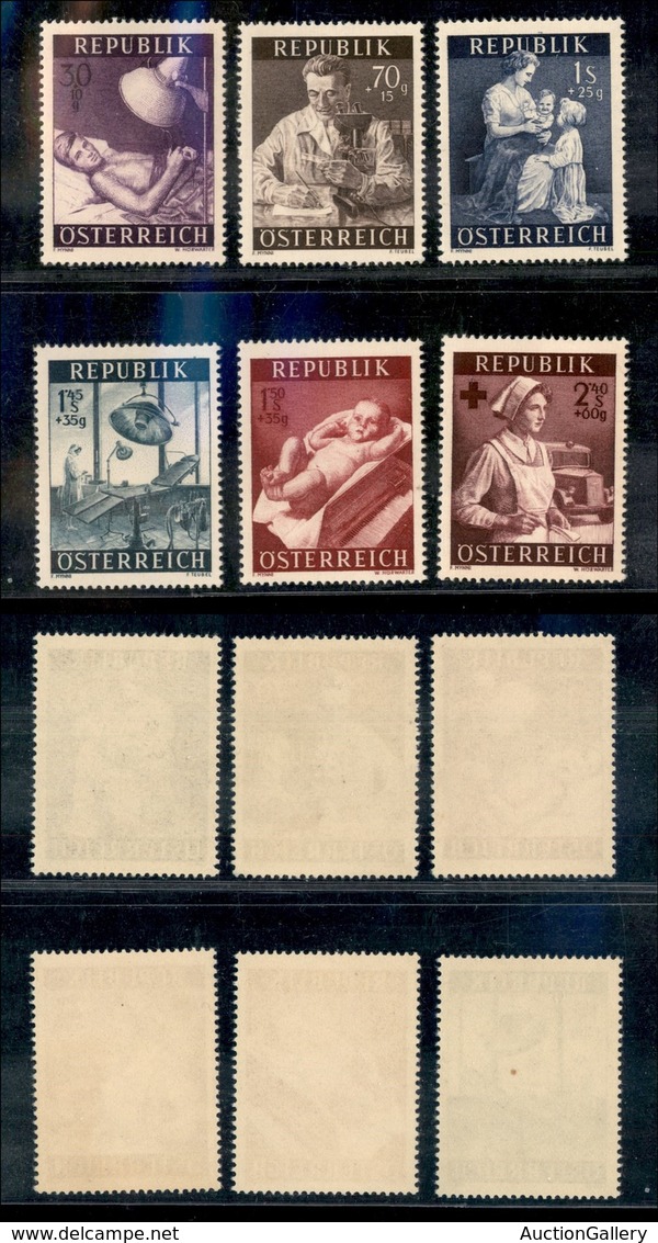 EUROPA - AUSTRIA - 1954 - Sanità (999/1004) - Serie Completa - Gomma Integra - Andere & Zonder Classificatie