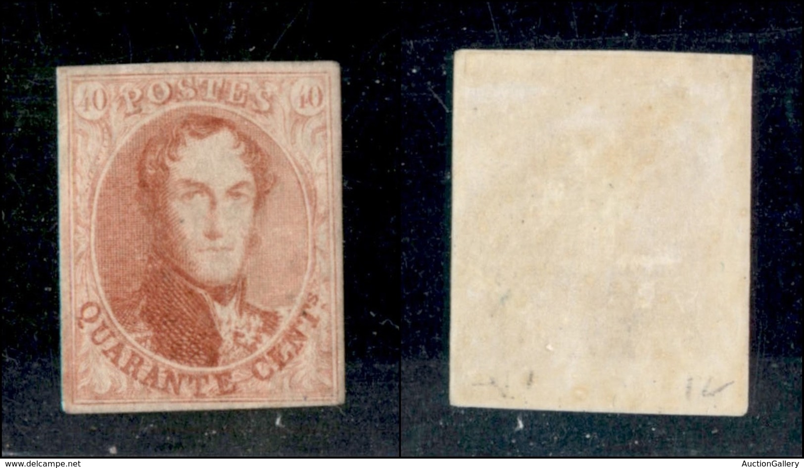 EUROPA - BELGIO - 1861 - Ristampe 1882 - 40 Cent (9 ND II) - Gomma Originale - Autres & Non Classés