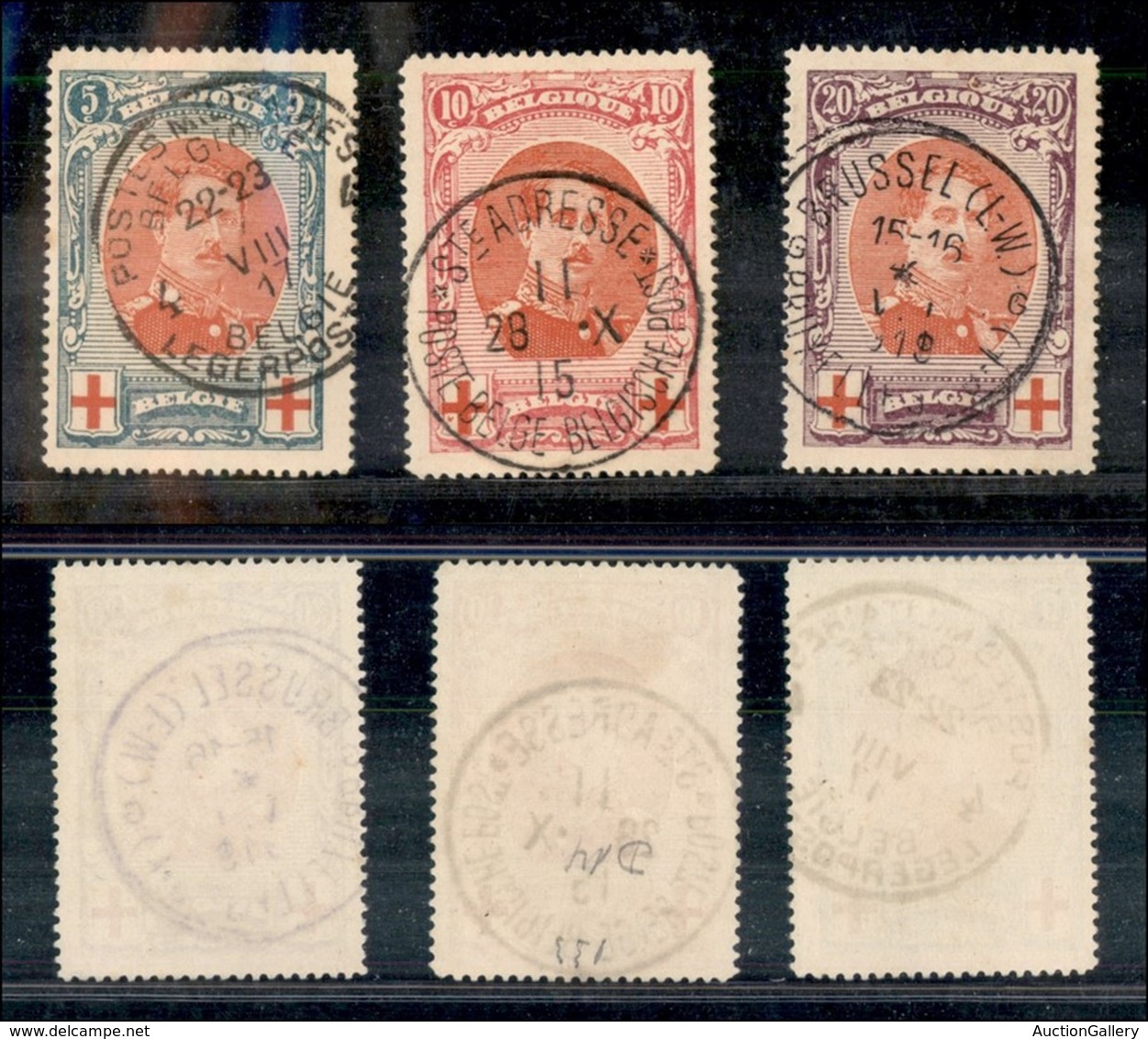 EUROPA - BELGIO - 1915 - Croce Rossa (110/112) - Serie Completa (35) - Other & Unclassified