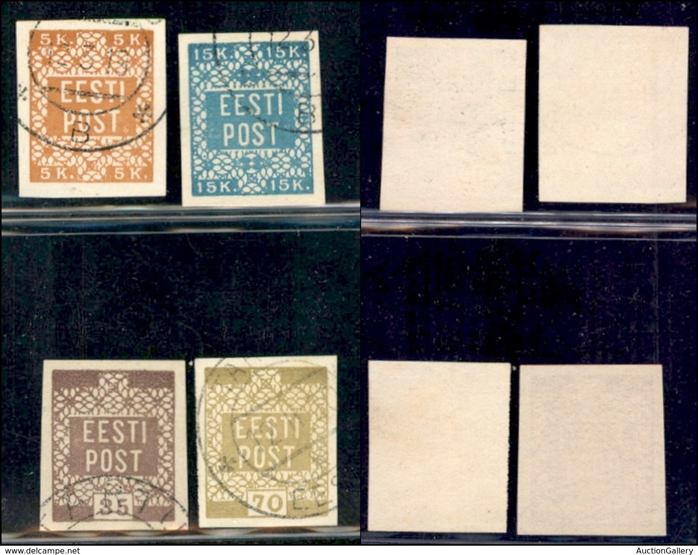 EUROPA - ESTONIA - 1918/1919 - Prime Emissioni (1/4) - Due Serie Complete Usate - Other & Unclassified