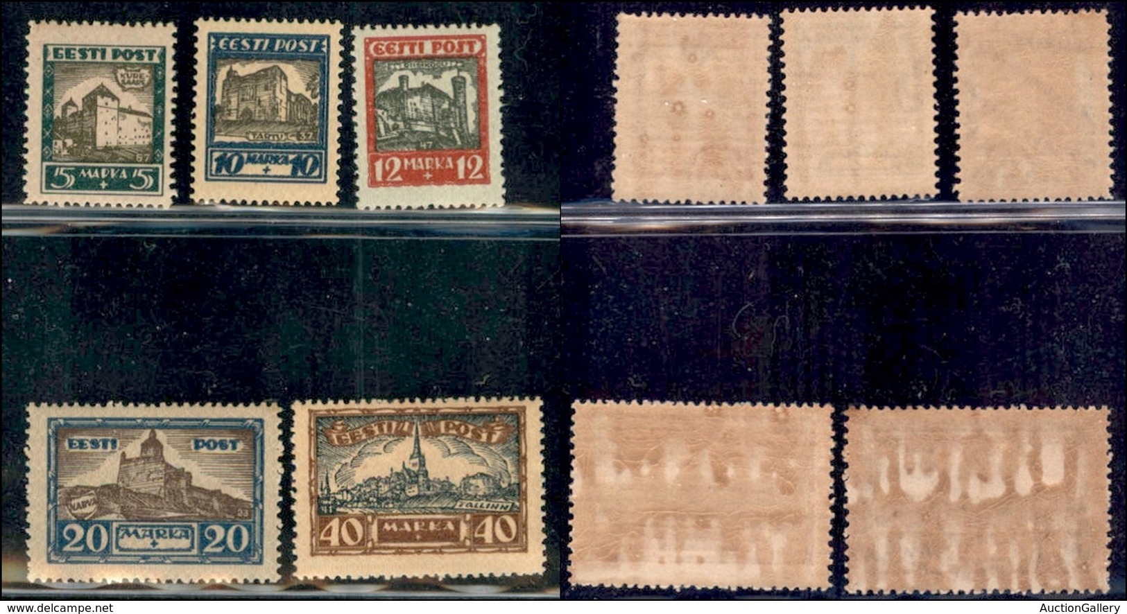 EUROPA - ESTONIA - 1927 - 1927 - Castelli (63/67) - Serie Completa - Gomma Integra - Autres & Non Classés