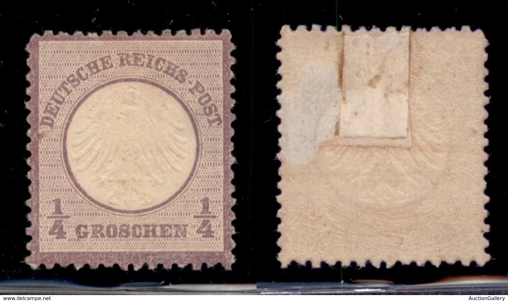 EUROPA - GERMANIA - 1872 - 1/4  Groschen (1) - Gomma Originale - Assottigliato Al Retro A Destra In Alto - Autres & Non Classés