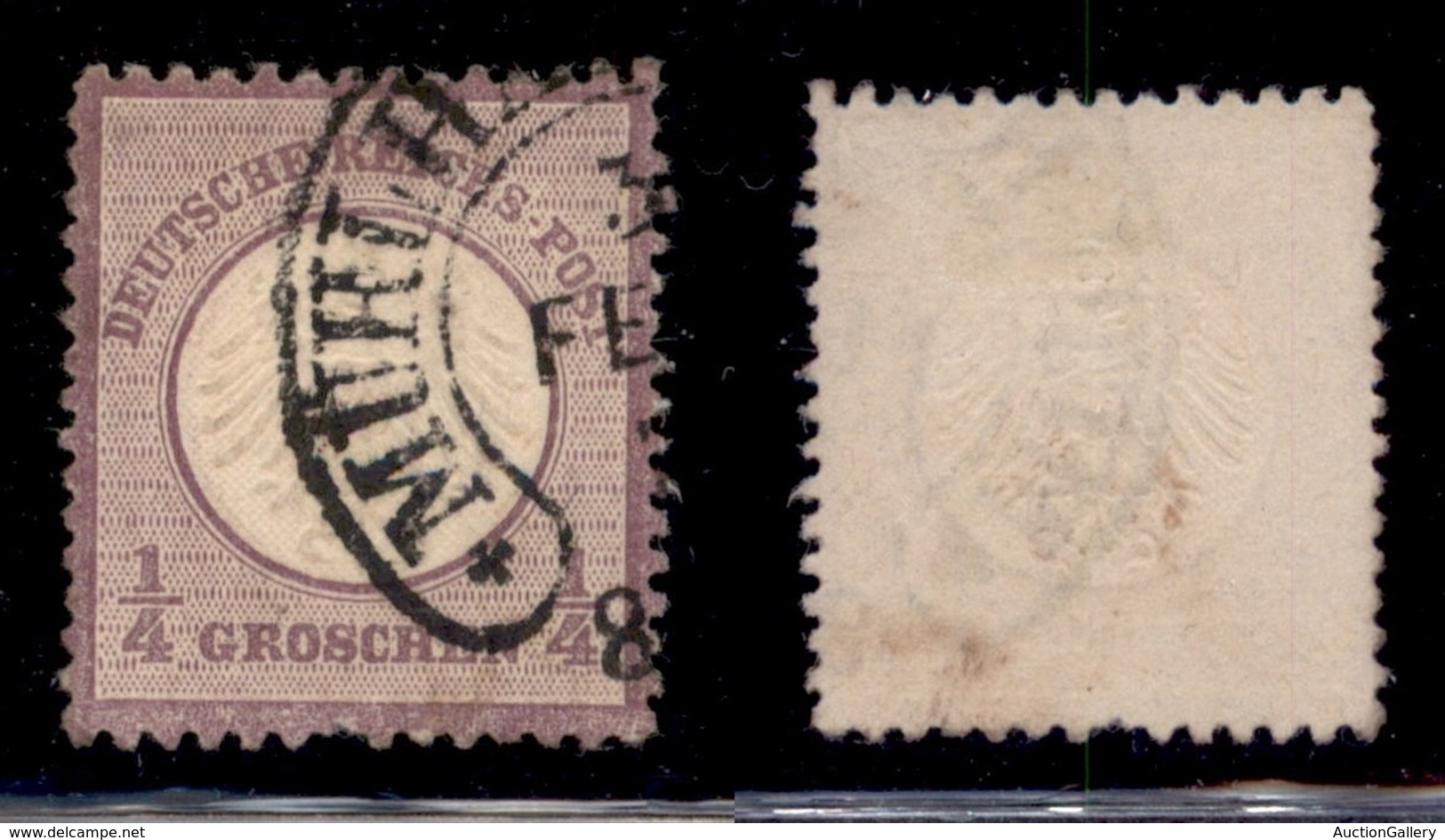 EUROPA - GERMANIA - 1872 - 1/4  Groschen (1) Usato - Ben Centrato - Andere & Zonder Classificatie