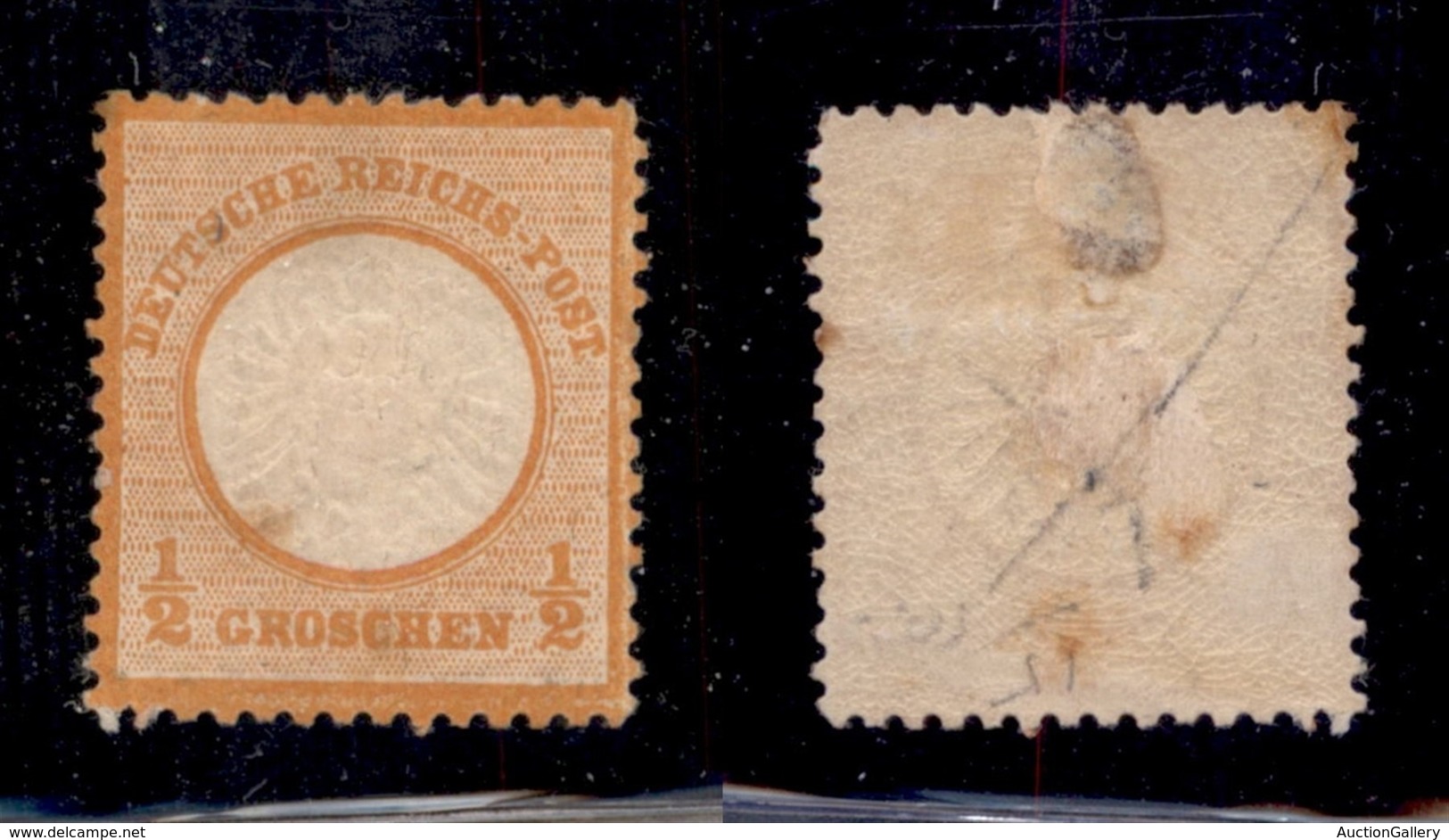 EUROPA - GERMANIA - 1872 - 1/2  Groschen (18) - Gomma Originale - Ottima Centratura - Due Piccoli Punti Gialli - Andere & Zonder Classificatie