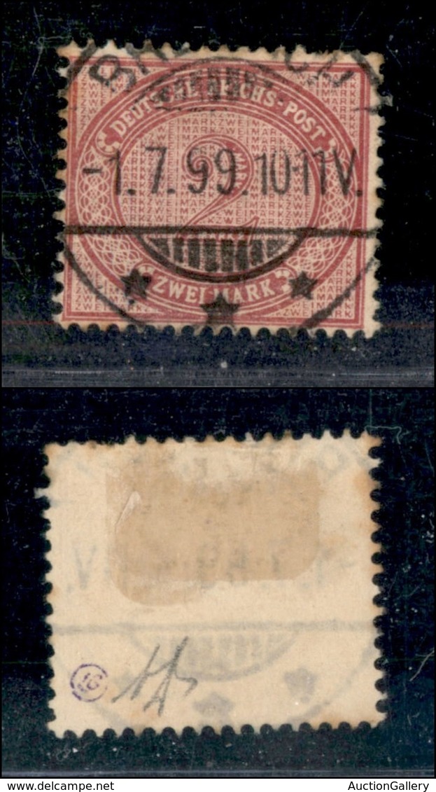 EUROPA - GERMANIA - 1875 - 2 Marchi (37f) Usato - Diena (50) - Sonstige & Ohne Zuordnung