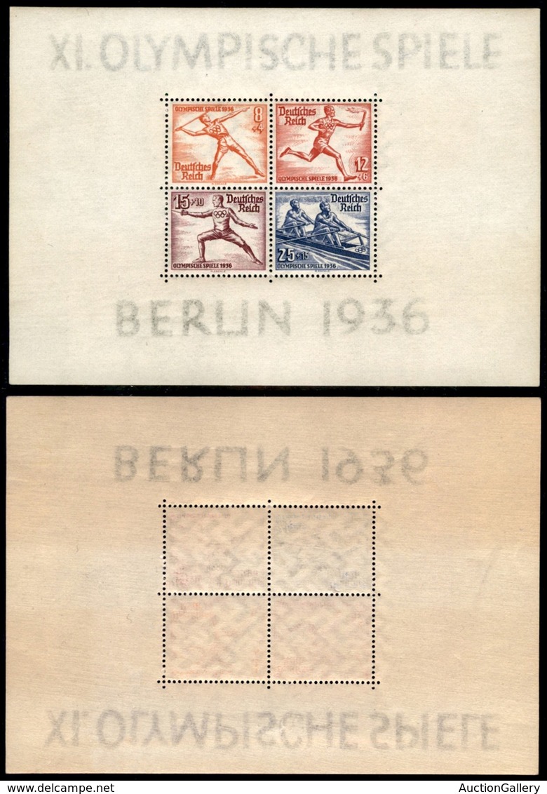 EUROPA - GERMANIA - 1936 - Olimpiadi Berlino (Block 6) - Foglietto - Gomma Integra (130) - Andere & Zonder Classificatie