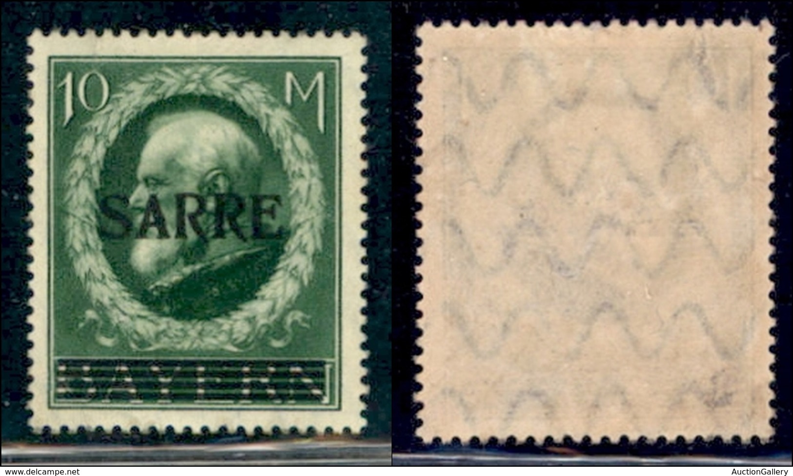 EUROPA - GERMANIA - Sarre - 1920 - 10 Marchi (31) - Gomma Originale - Lieve Traccia Di Linguella (180) - Andere & Zonder Classificatie