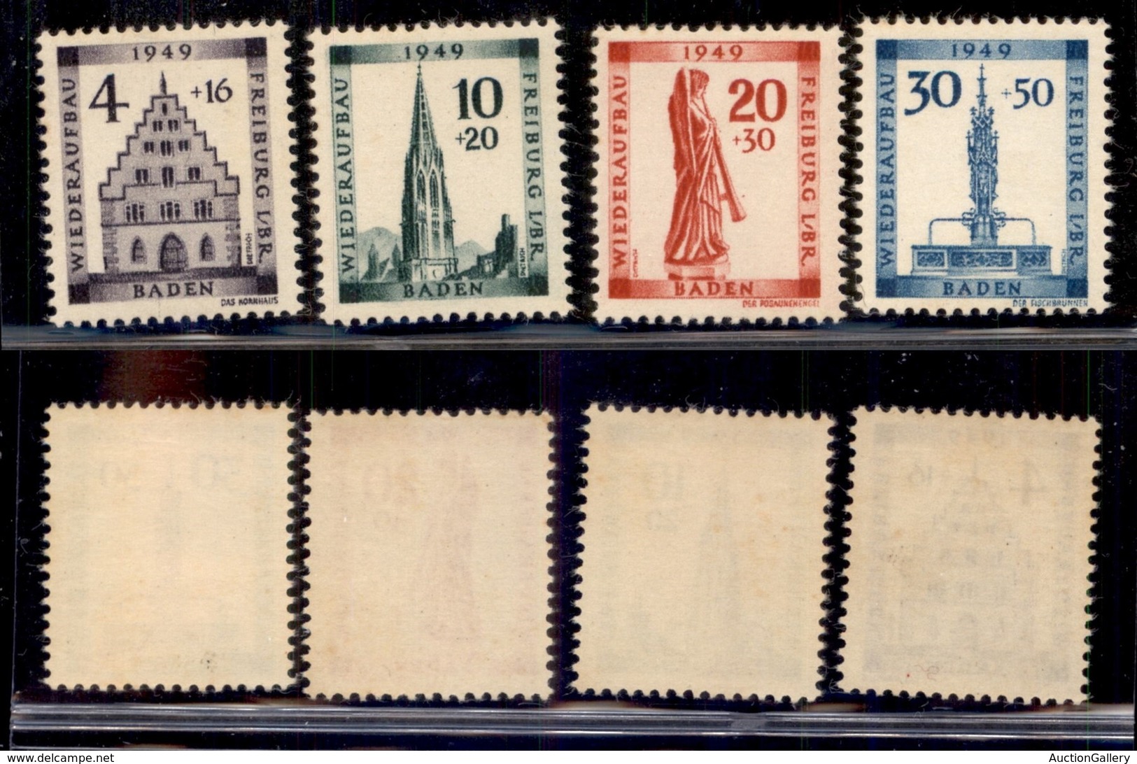 EUROPA - GERMANIA - Baden - Zona Francese - 1949 - Friburgo (38A/41A) - Serie Completa - Gomma Integra (70) - Autres & Non Classés