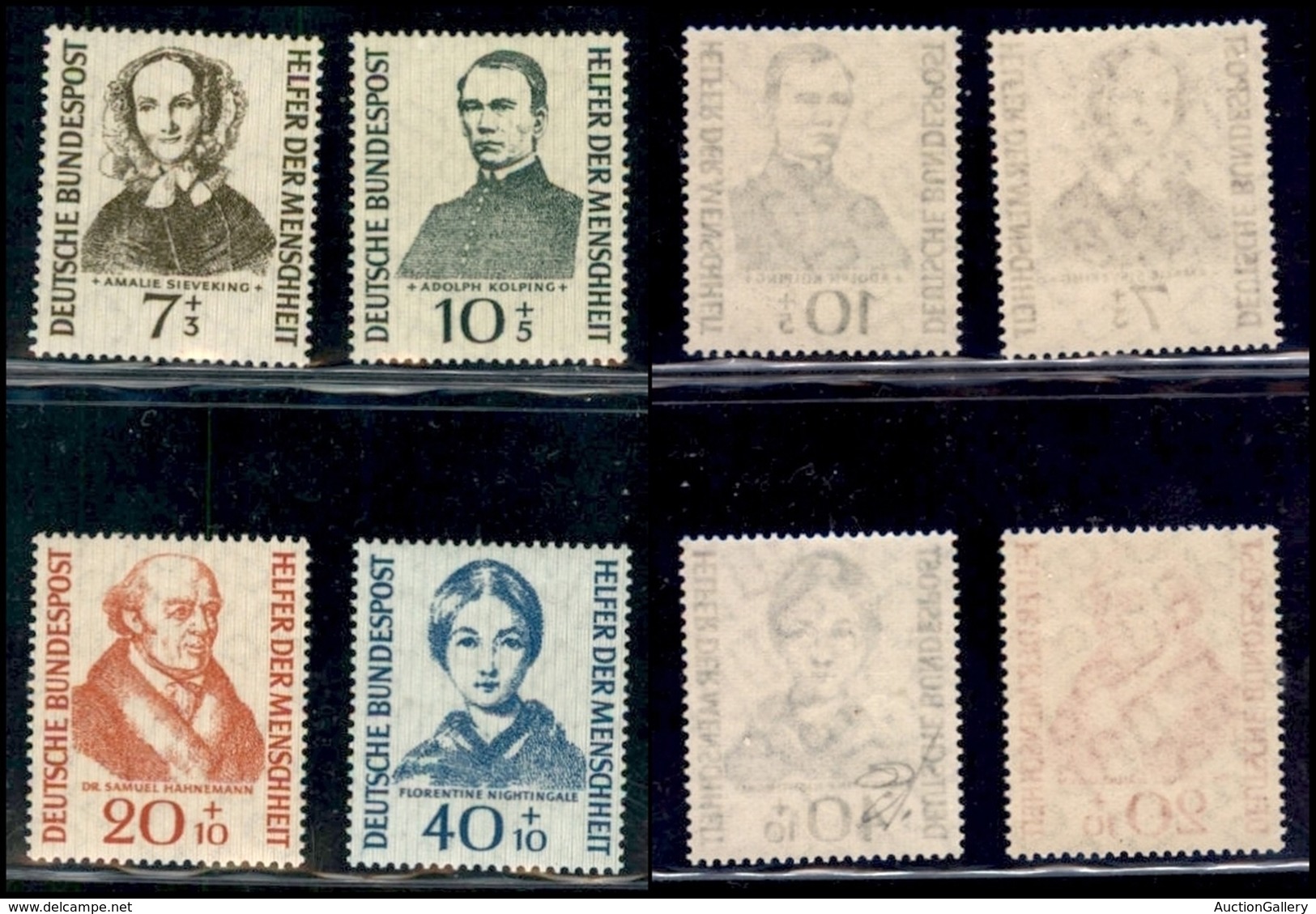 EUROPA - BRD - 1955 - Benefattori Umanità VI (222/225) - Serie Completa - Gomma Integra (40) - Autres & Non Classés