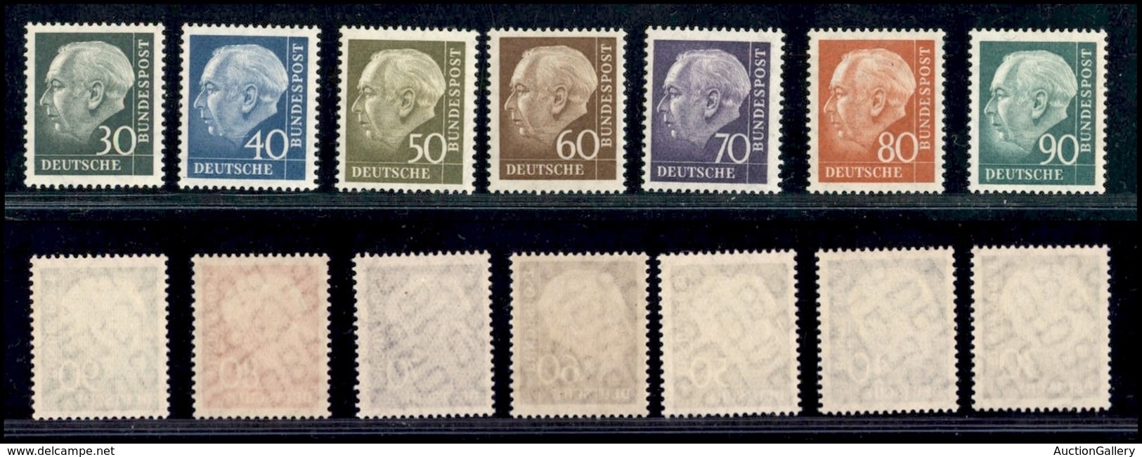 EUROPA - BRD - 1956/1960 - Presidente Heuss (259/265) - Serie Completa - Gomma Integra (40) - Other & Unclassified