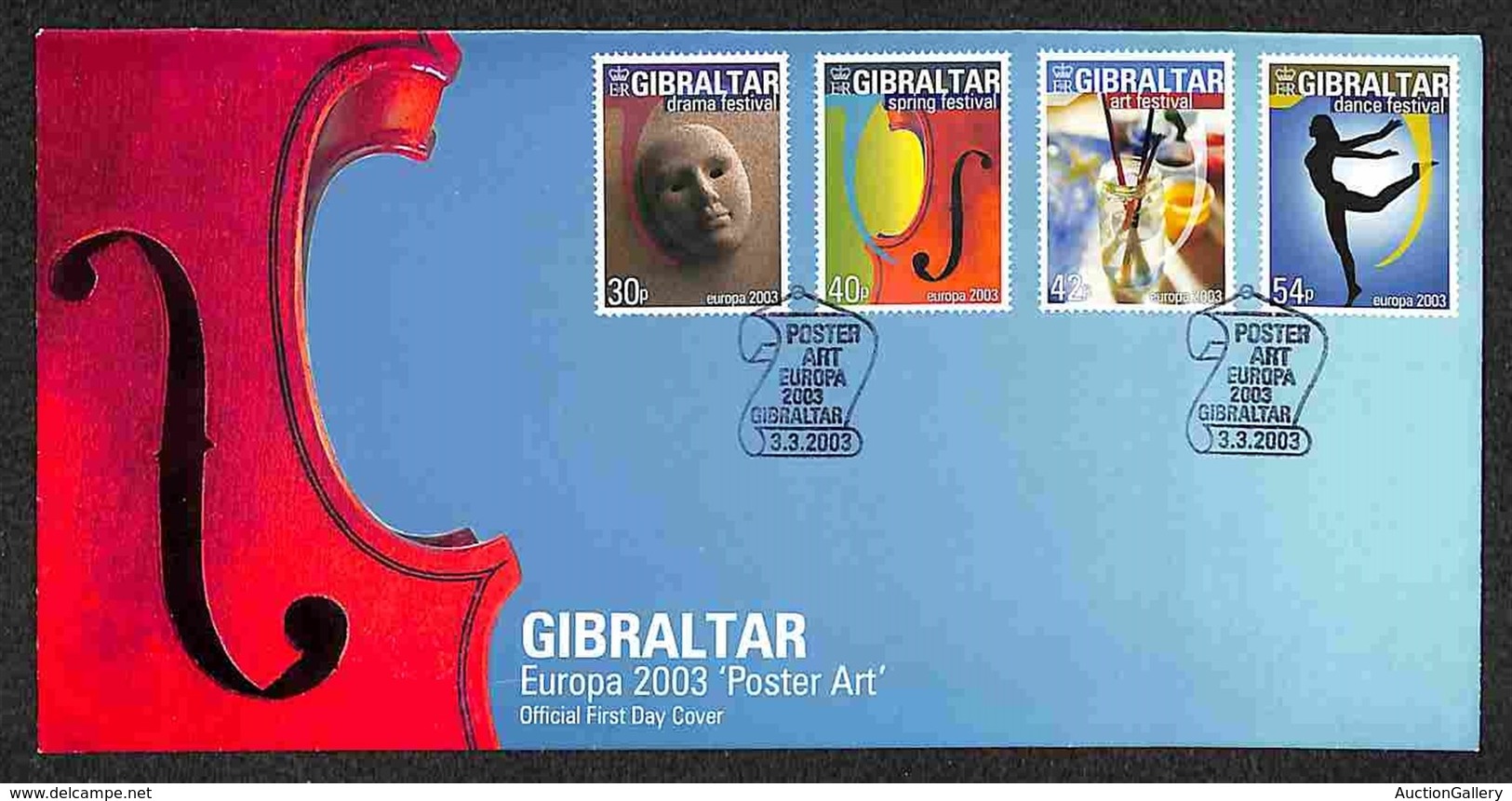 EUROPA - GIBILTERRA - Festival (1032/1035) FDC 3.3.03 - Other & Unclassified