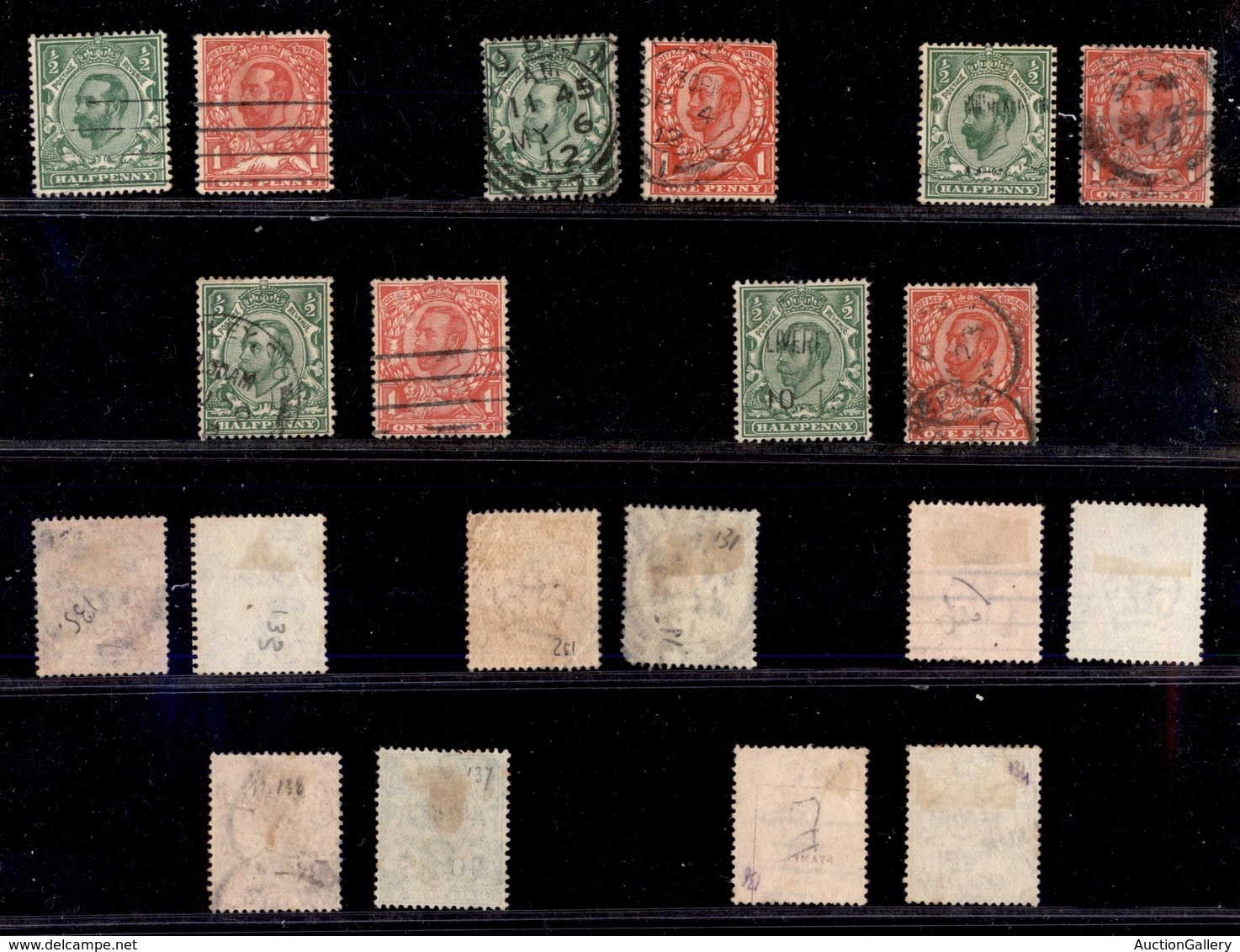 EUROPA - GRAN BRETAGNA - 1911/1912 - Giorgio VI - Piccolo Studio Di 5 Serie Complete - Filigrana E Stampe Differenti Da  - Other & Unclassified