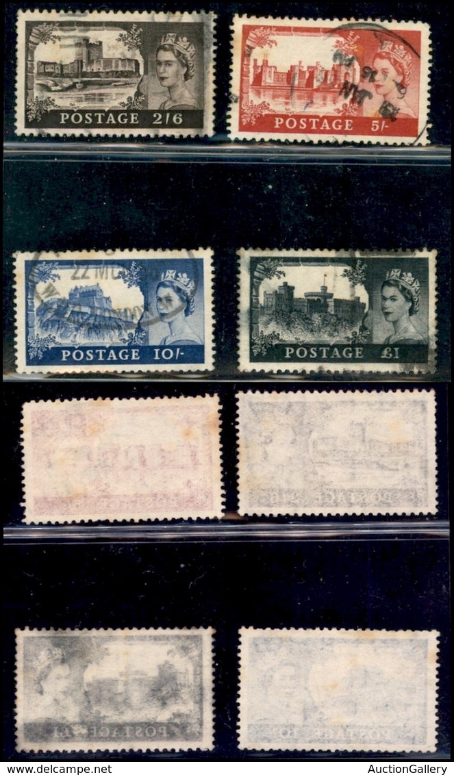 EUROPA - GRAN BRETAGNA - 1955 - Castelli (278I/881I) - Serie Completa - Usati - Other & Unclassified