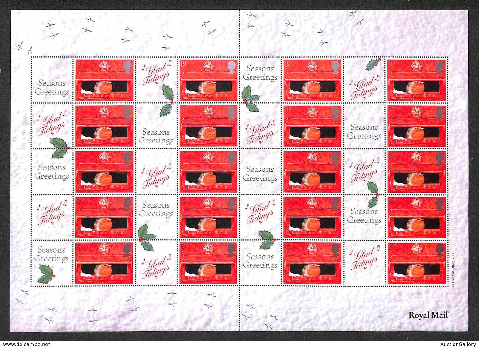 EUROPA - GRAN BRETAGNA - 2000 - Smiler Sheet - Season Greetings Glad Tidings (LS2) - Nuovo Perfetto - Autres & Non Classés