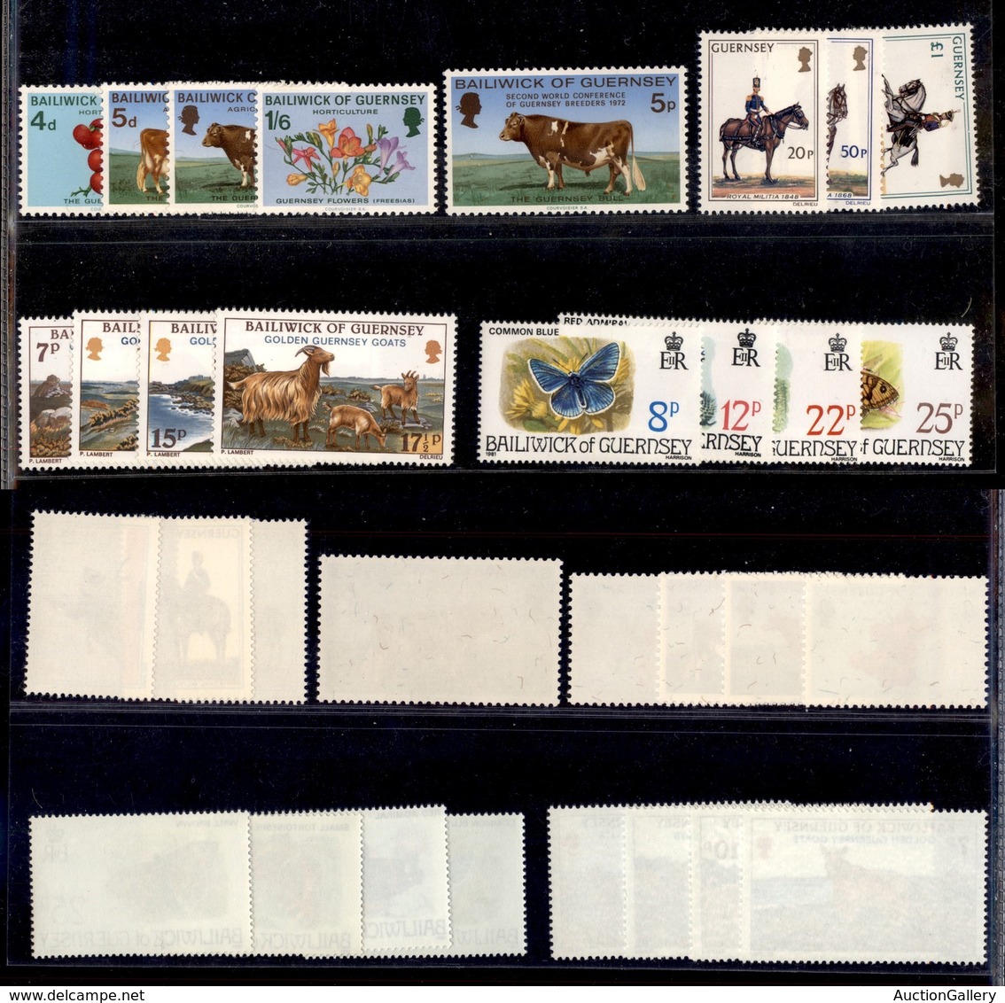 EUROPA - GUERNSEY - 1970/1981 - Insieme Di 5 Serie Complete Del Periodo - Gomma Integra - Sonstige & Ohne Zuordnung