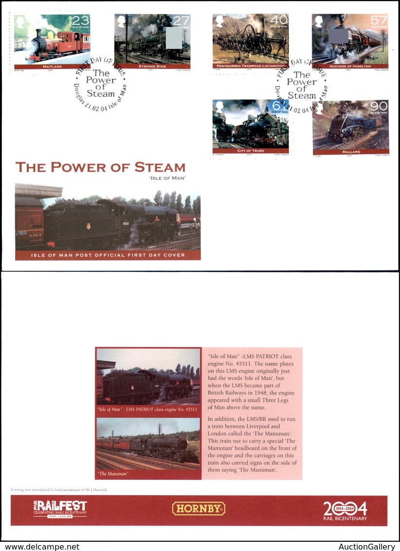 EUROPA - GUERNSEY - Locomotive (1108/1113) - FDC 21.2.04 - Andere & Zonder Classificatie