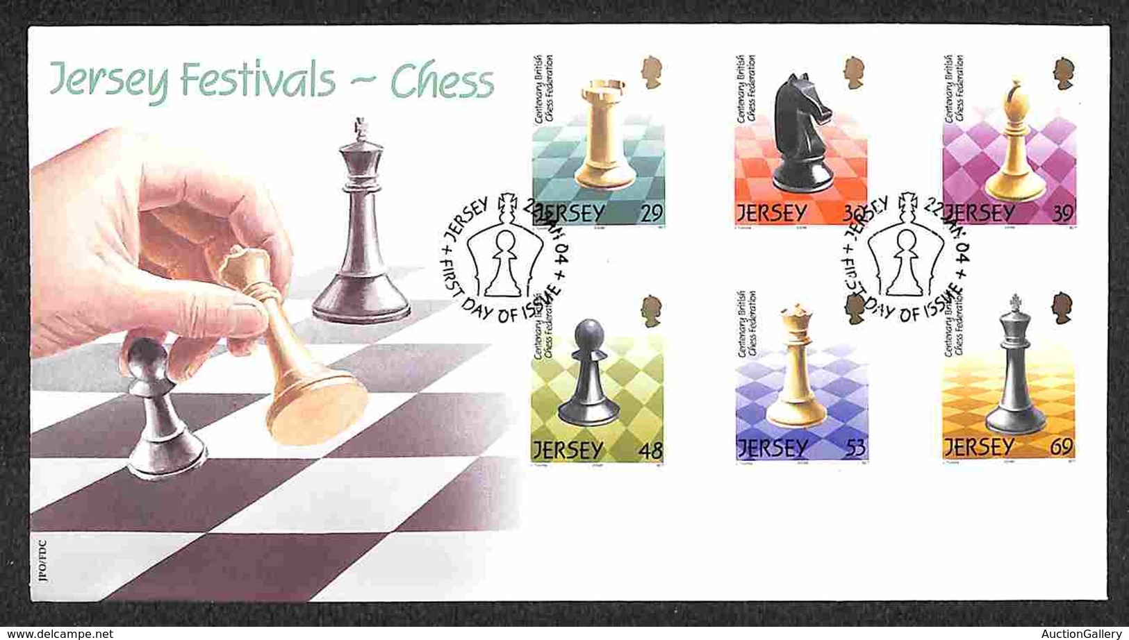 EUROPA - JERSEY - Scacchi (1111/1116) FDC 22.1.04 - Other & Unclassified