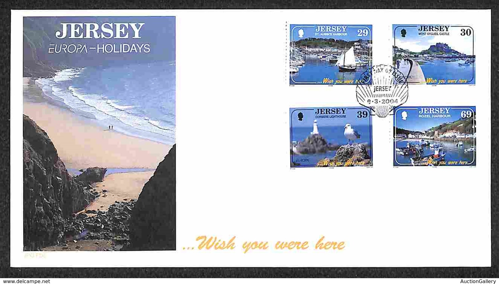 EUROPA - JERSEY - Vedute (1118/1121) FDC 9.3.04 - Other & Unclassified