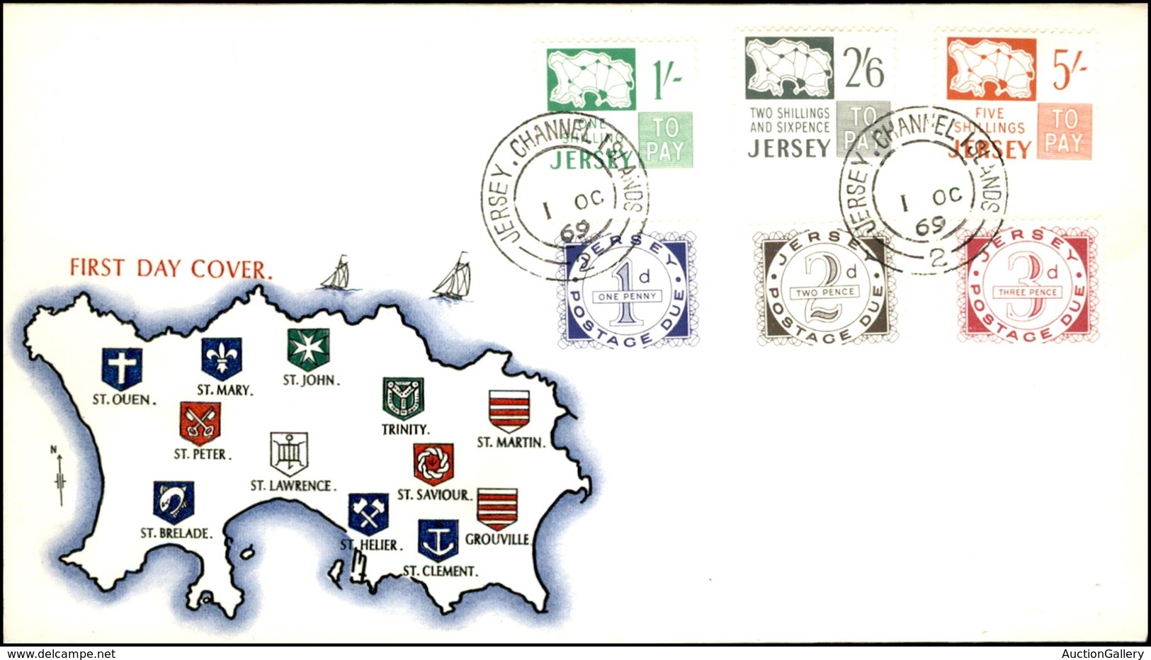 EUROPA - JERSEY - Postage Due (1/6) - FDC - Jersey 1/10/69 - Other & Unclassified