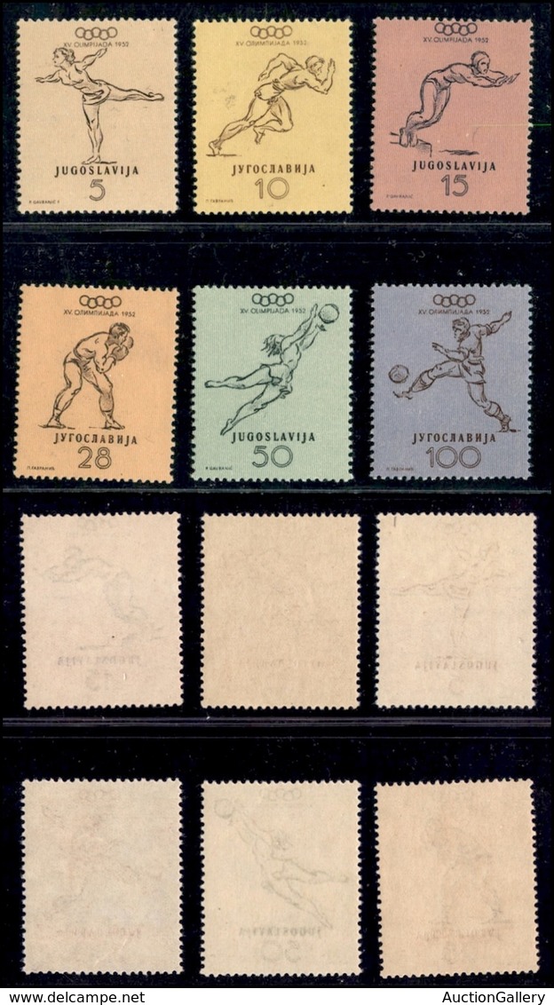 EUROPA - JUGOSLAVIA - 1952 - Olimpiadi Helsinki (698/703) - Serie Completa - Gomma Integra (90) - Other & Unclassified